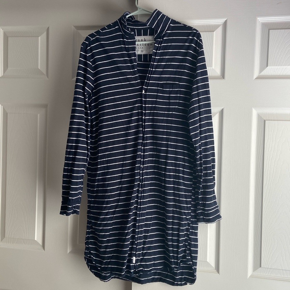 Frank & Eileen navy white striped tee lab Mary dress-Medium